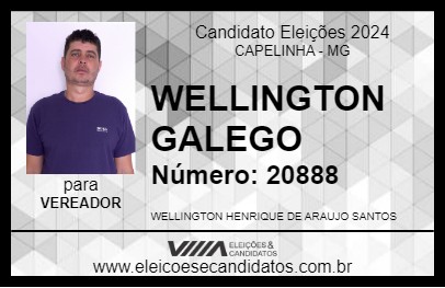 Candidato WELLINGTON GALEGO 2024 - CAPELINHA - Eleições