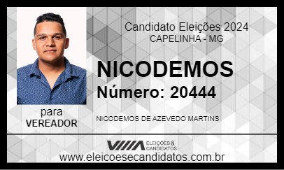 Candidato NICODEMOS 2024 - CAPELINHA - Eleições