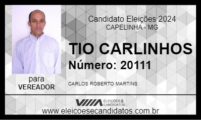 Candidato TIO CARLINHOS 2024 - CAPELINHA - Eleições