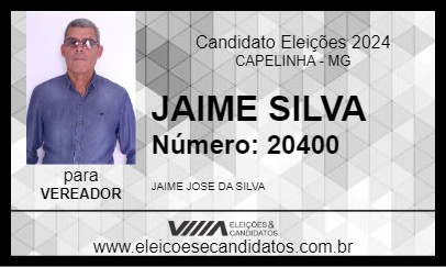 Candidato JAIME SILVA 2024 - CAPELINHA - Eleições