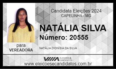 Candidato NATÁLIA SILVA 2024 - CAPELINHA - Eleições