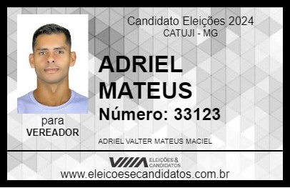 Candidato ADRIEL MATEUS 2024 - CATUJI - Eleições