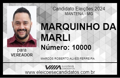 Candidato MARQUINHO DA MARLI 2024 - MANTENA - Eleições