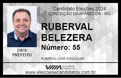 Candidato RUBERVAL BELEZERA 2024 - CONCEIÇÃO DA APARECIDA - Eleições