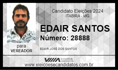 Candidato EDAIR SANTOS 2024 - ITABIRA - Eleições