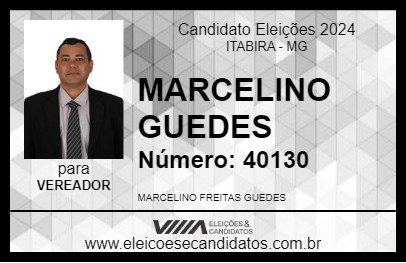 Candidato MARCELINO GUEDES 2024 - ITABIRA - Eleições