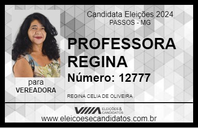 Candidato PROFESSORA REGINA 2024 - PASSOS - Eleições