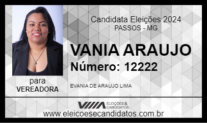 Candidato VANIA ARAUJO 2024 - PASSOS - Eleições