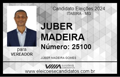 Candidato JUBER MADEIRA 2024 - ITABIRA - Eleições