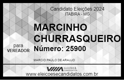 Candidato MARCINHO CHURRASQUEIRO 2024 - ITABIRA - Eleições