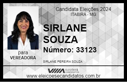 Candidato SIRLANE SOUZA 2024 - ITABIRA - Eleições