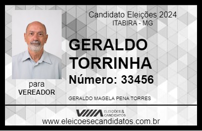 Candidato GERALDO TORRINHA 2024 - ITABIRA - Eleições