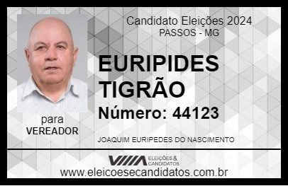 Candidato EURIPIDES TIGRÃO 2024 - PASSOS - Eleições