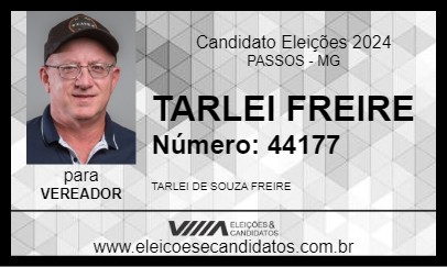 Candidato TARLEI FREIRE 2024 - PASSOS - Eleições