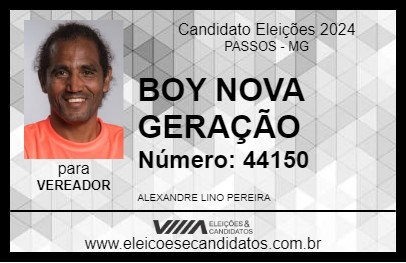 Candidato BOY NOVA GERAÇÃO 2024 - PASSOS - Eleições