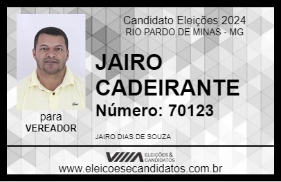 Candidato JAIRO CADEIRANTE 2024 - RIO PARDO DE MINAS - Eleições