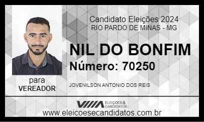 Candidato NIL DO BONFIM 2024 - RIO PARDO DE MINAS - Eleições