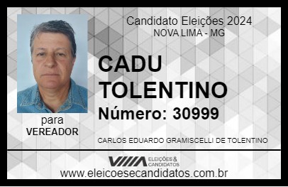 Candidato CADU TOLENTINO 2024 - NOVA LIMA - Eleições