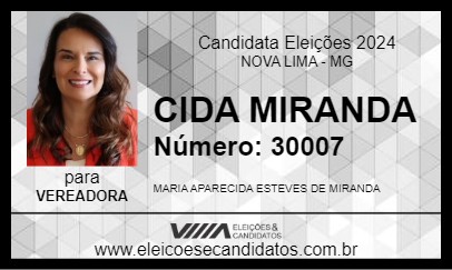 Candidato CIDA MIRANDA 2024 - NOVA LIMA - Eleições