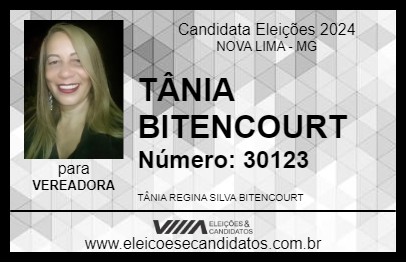 Candidato TÂNIA BITENCOURT 2024 - NOVA LIMA - Eleições