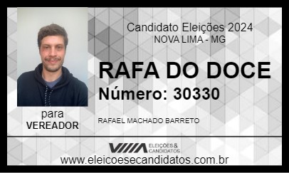 Candidato RAFA DO DOCE 2024 - NOVA LIMA - Eleições