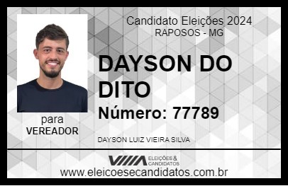 Candidato DAYSON DO DITO 2024 - RAPOSOS - Eleições