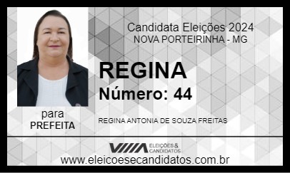 Candidato REGINA 2024 - NOVA PORTEIRINHA - Eleições