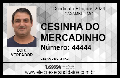 Candidato CESINHA DO MERCADINHO 2024 - CAXAMBU - Eleições