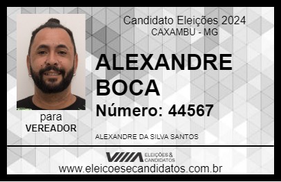 Candidato ALEXANDRE BOCA 2024 - CAXAMBU - Eleições