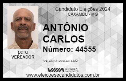 Candidato ANTÔNIO CARLOS 2024 - CAXAMBU - Eleições