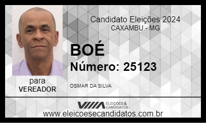 Candidato BOÉ 2024 - CAXAMBU - Eleições