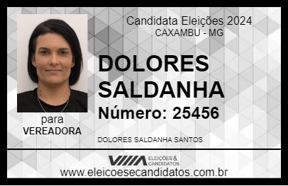 Candidato DOLORES SALDANHA 2024 - CAXAMBU - Eleições