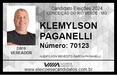 Candidato KLEMYLSON PAGANELLI 2024 - CONCEIÇÃO DO RIO VERDE - Eleições