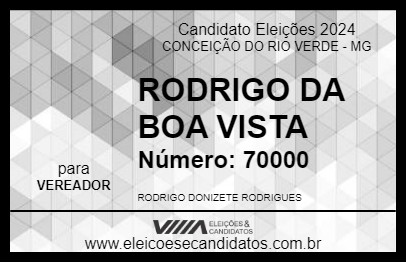 Candidato RODRIGO DA BOA VISTA 2024 - CONCEIÇÃO DO RIO VERDE - Eleições