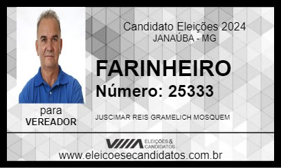 Candidato FARINHEIRO 2024 - JANAÚBA - Eleições