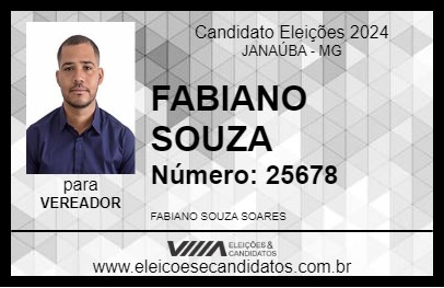 Candidato FABIANO SOUZA 2024 - JANAÚBA - Eleições