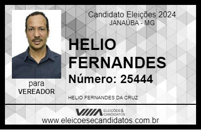 Candidato HELIO FERNANDES 2024 - JANAÚBA - Eleições