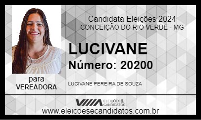 Candidato LUCIVANE 2024 - CONCEIÇÃO DO RIO VERDE - Eleições