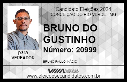 Candidato BRUNO DO GUSTINHO 2024 - CONCEIÇÃO DO RIO VERDE - Eleições