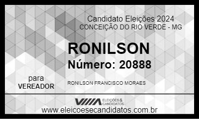 Candidato RONILSON 2024 - CONCEIÇÃO DO RIO VERDE - Eleições