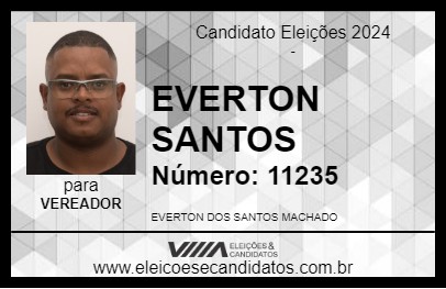 Candidato EVERTON SANTOS 2024 - CAXAMBU - Eleições