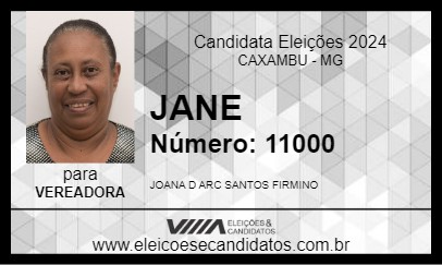 Candidato JANE 2024 - CAXAMBU - Eleições