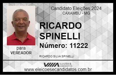 Candidato RICARDO SPINELLI 2024 - CAXAMBU - Eleições