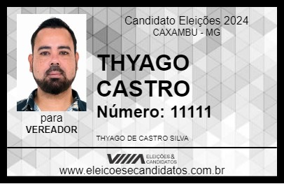 Candidato THYAGO CASTRO 2024 - CAXAMBU - Eleições