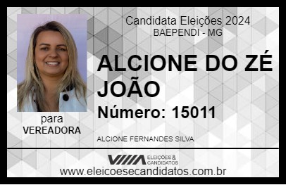 Candidato ALCIONE DO ZÉ JOÃO 2024 - BAEPENDI - Eleições