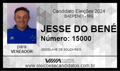 Candidato JESSE DO BENÉ 2024 - BAEPENDI - Eleições