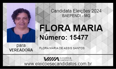 Candidato FLORA MARIA 2024 - BAEPENDI - Eleições