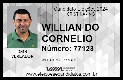 Candidato WILLIAN DO CORNELIO 2024 - CRISTINA - Eleições