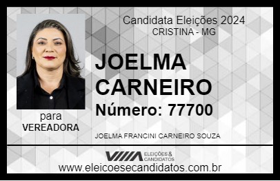 Candidato JOELMA CARNEIRO 2024 - CRISTINA - Eleições