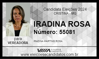 Candidato IRADINA ROSA 2024 - CRISTINA - Eleições